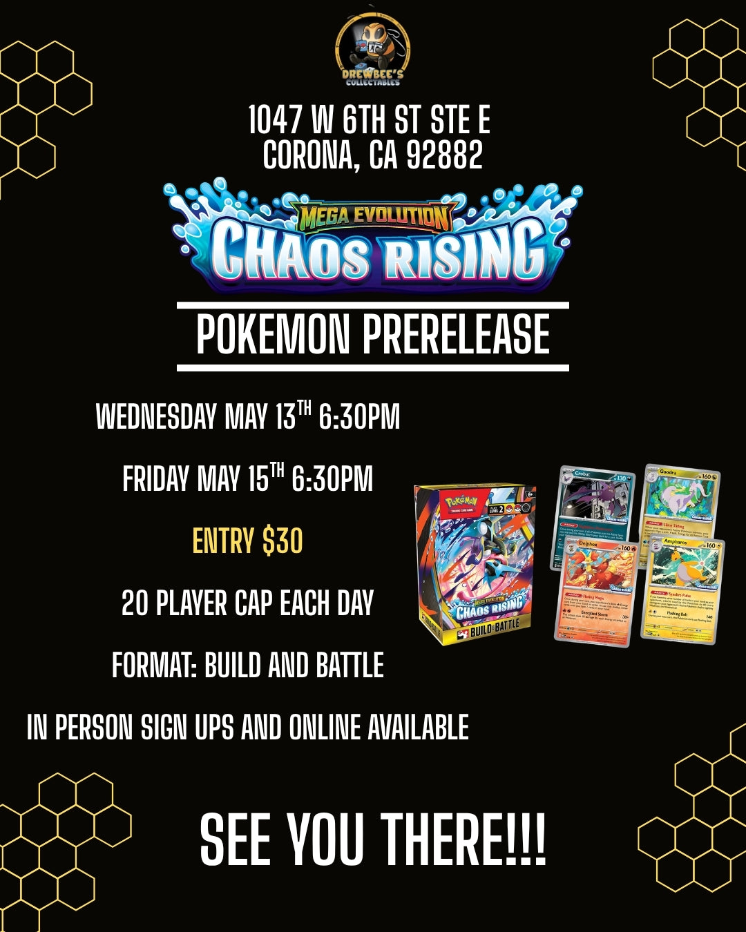 Drewbee's Chaos Pokemon Rising Prerelase Tournament Wednesday May 13th 6:30PM